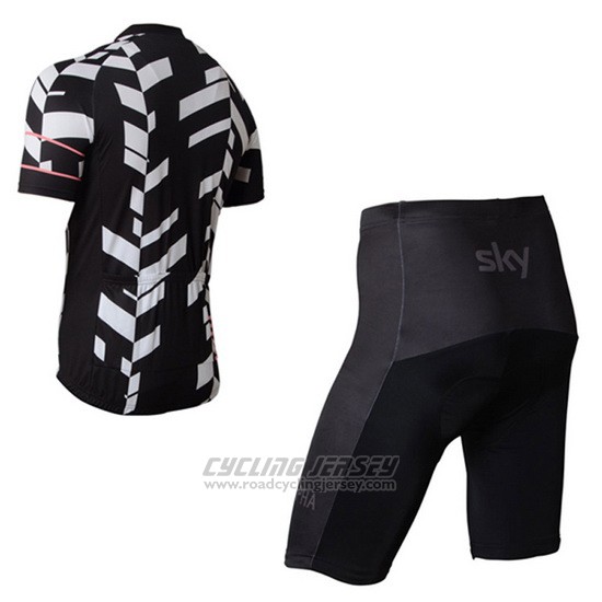 2015 Cycling Jersey Rapha White and Black 1 Short Sleeve and Bib Short